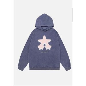 Aelfric Eden Blurring Star Washed Oversized Hoodie With Pockets NWT Large